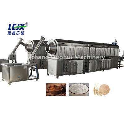 Continuous Type Powder Roasting Production Line Drum Roasting Machine 380v