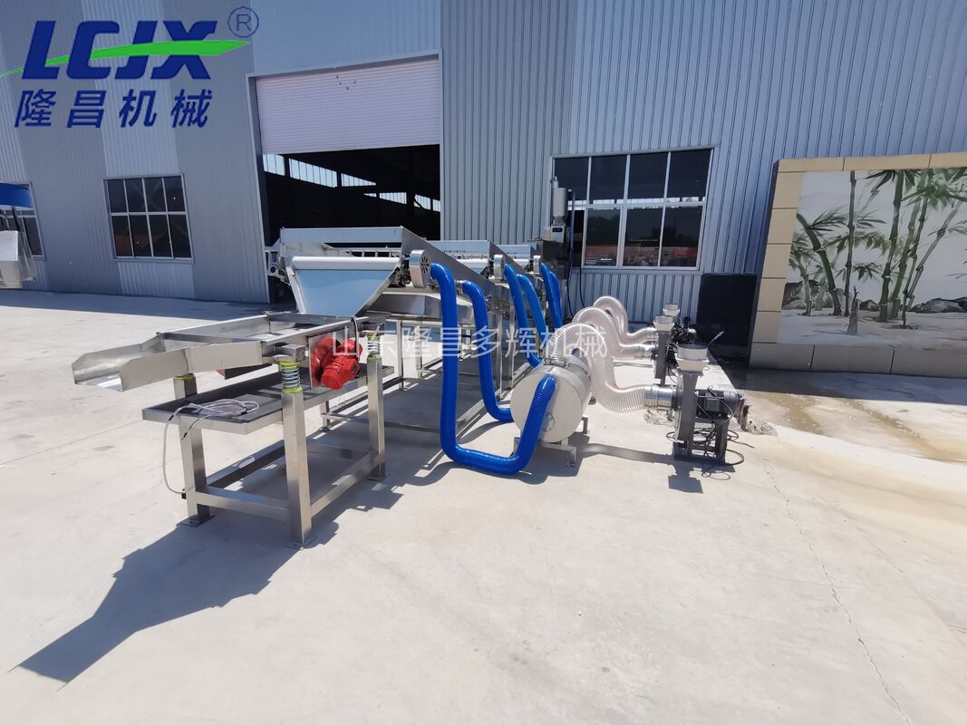 Continuous Drum Sesame Roasting Machine Food Grade Stainless Steel Sesame Washer Vibrating Screen Production Line