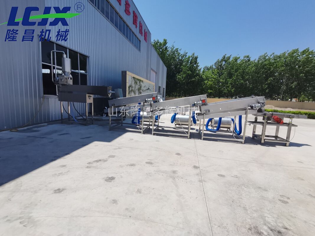 Food Grade Stainless Steel Automatic Sesame Washing Dewatering Roasting Production Line