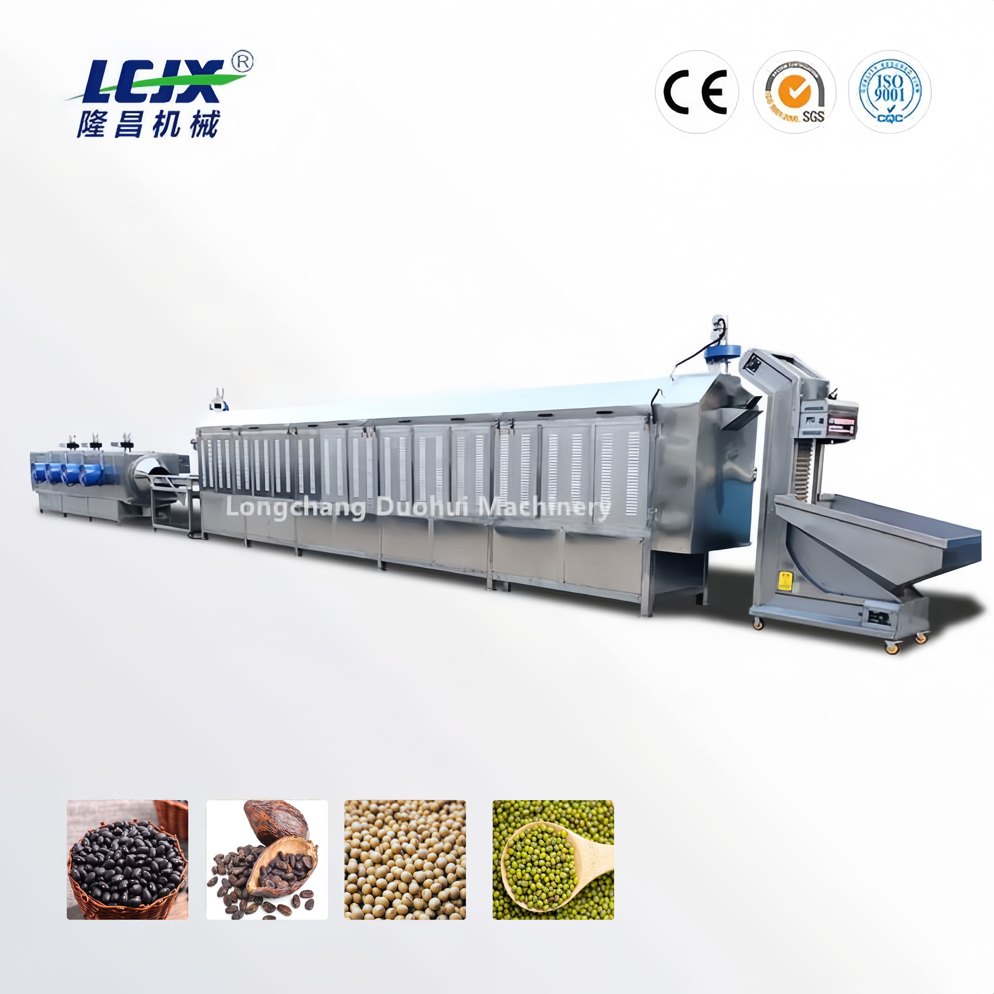 Steel Constructed Seeds Roasting Machine Fully Automatic Food Grade Drum Roaster