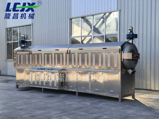 Steel Automatic Peanut Roaster Machine Gas Electric Heating Grain Roasting Equipment